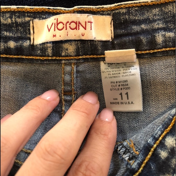 Acid Wash High Waist Cut Offs - Picture 2 of 3